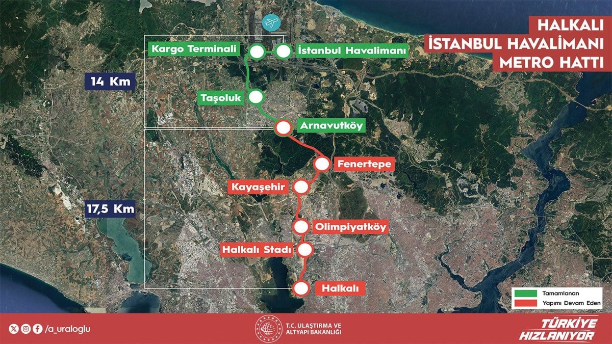 1710761780 890 Arnavutkoy Istanbul Havalimani Metro Hatti yarin aciliyor