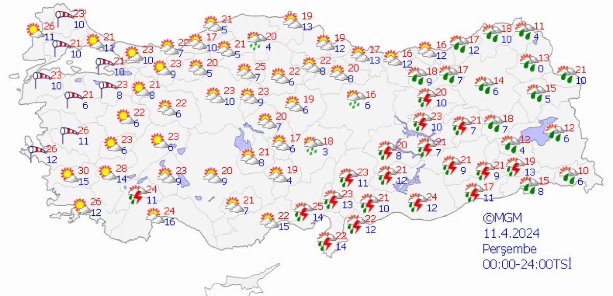 1712706371 269 Meteorolojiden bayramin ilk gunu icin 14 kente sari uyari