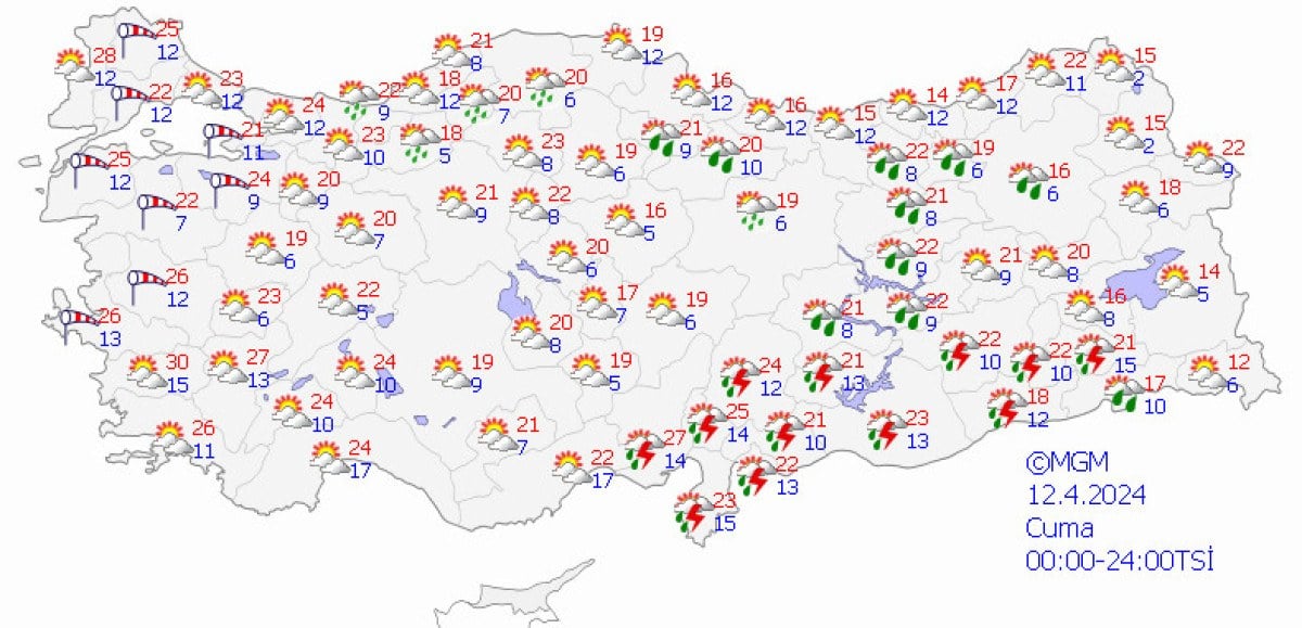 1712706371 33 Meteorolojiden bayramin ilk gunu icin 14 kente sari uyari